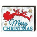 Clean Choice Merry Christmas Santas Sleigh Art on Board Wall Decor CL3501306